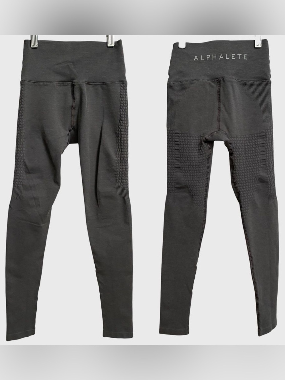 Alphalete Revival Leggings Women's Size XS Dark Grey Yoga Workout Athleisure